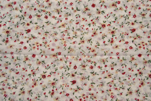 Georgette Floral Print - Off-White